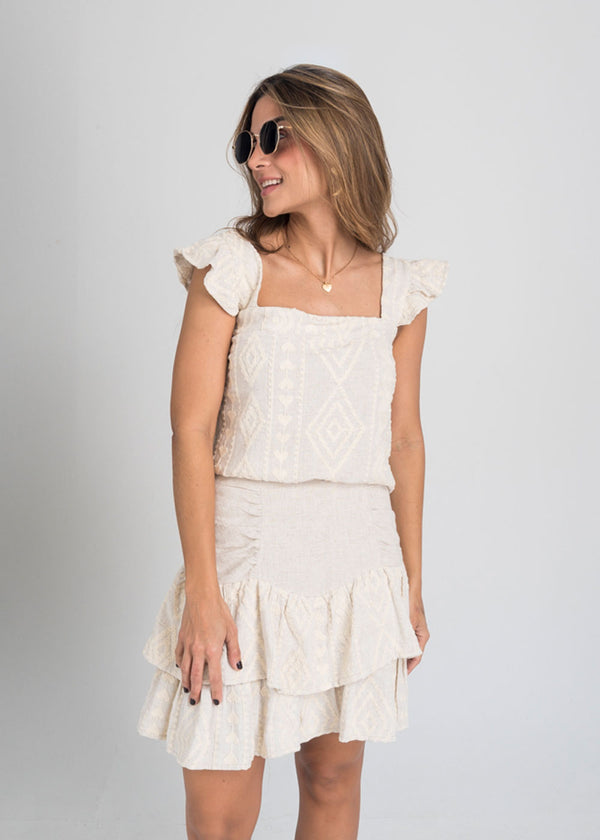 Camisa Manga Sisa Marfil - Ara