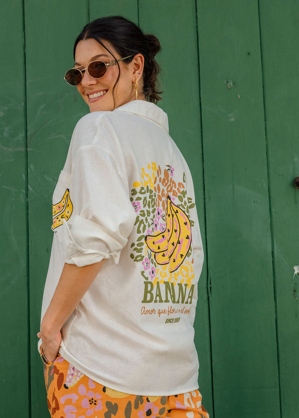 Camisa  Manga Larga Estampada - Lola Lino