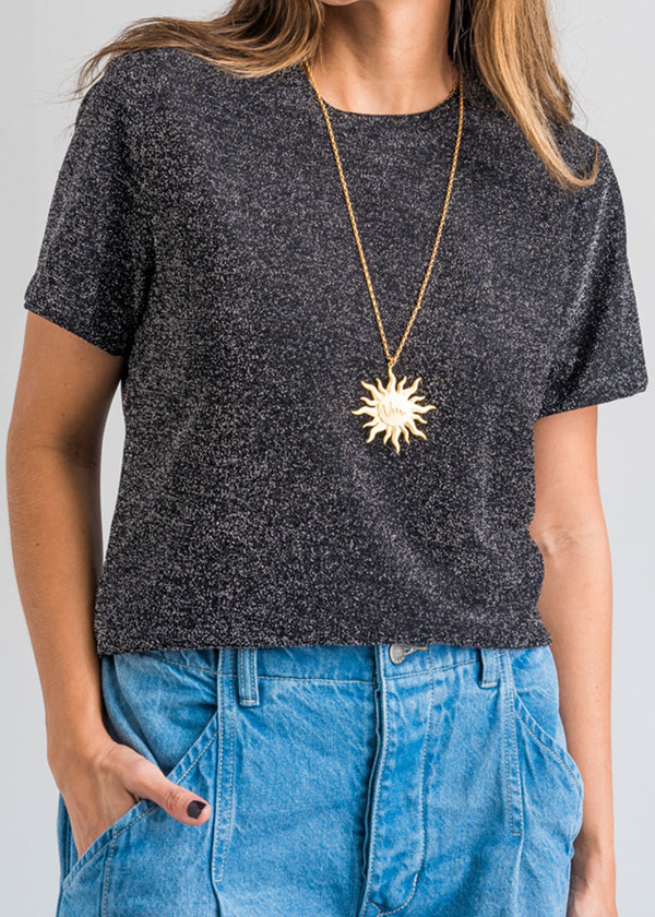 Camiseta Ania Negro Lurex
