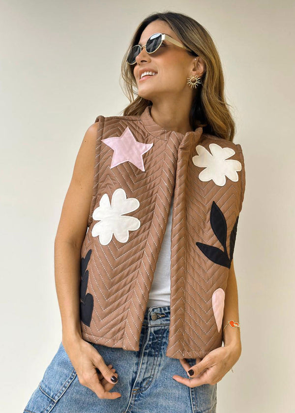 Chaleco Puffer Café - Iris