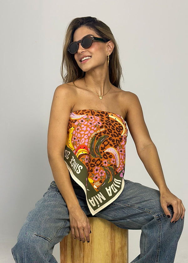 Pañoleta Grande Print Tropical